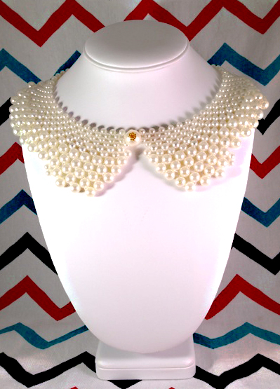 Antique Vintage Pearl Collar Statement Bib Necklace
