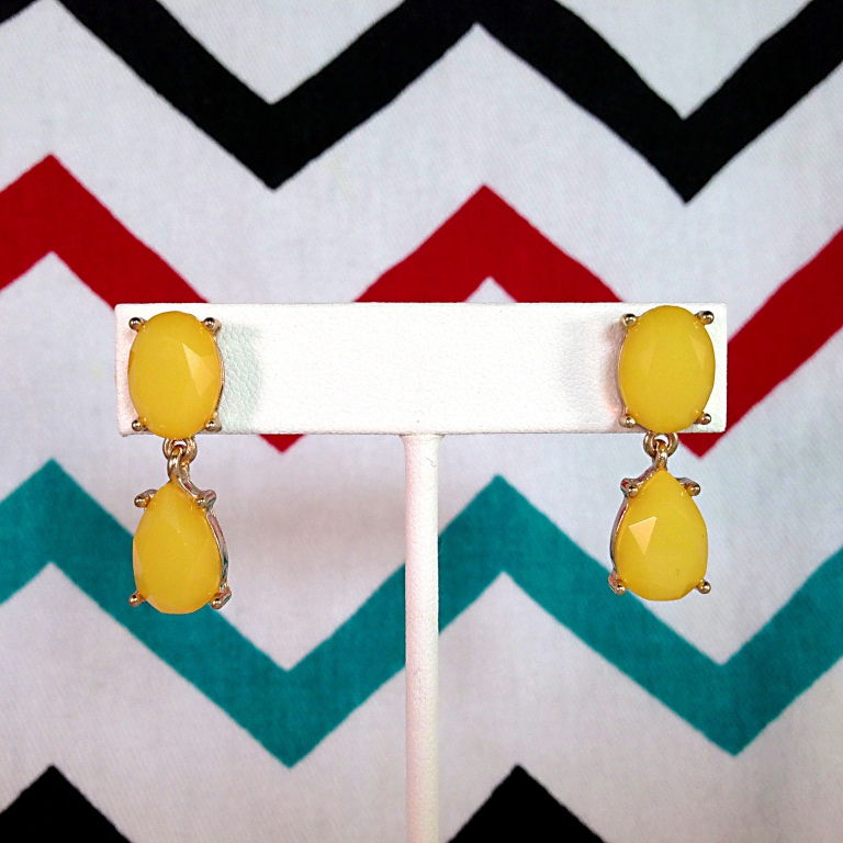 Kate Spade Inspired Yellow Teardrop Dangle Earrings on Luulla